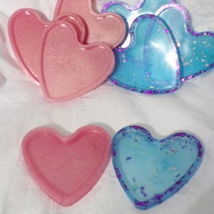 Epoxy Resin Pink and Blue Coasters 4 PC Sets